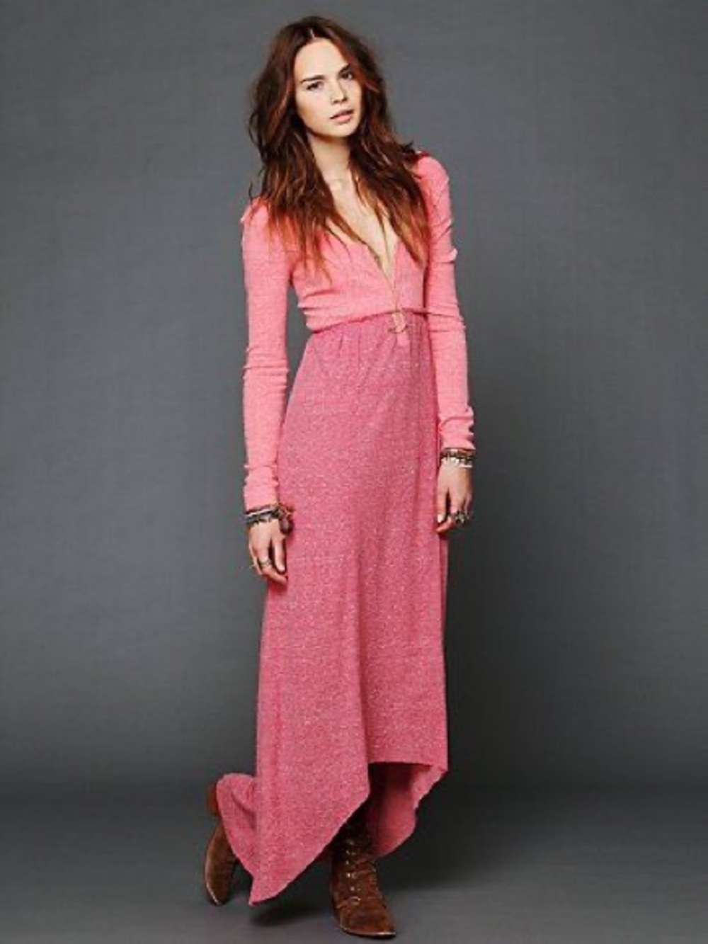 Free People Beach Long Sleeve Maxi Dress